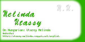 melinda utassy business card